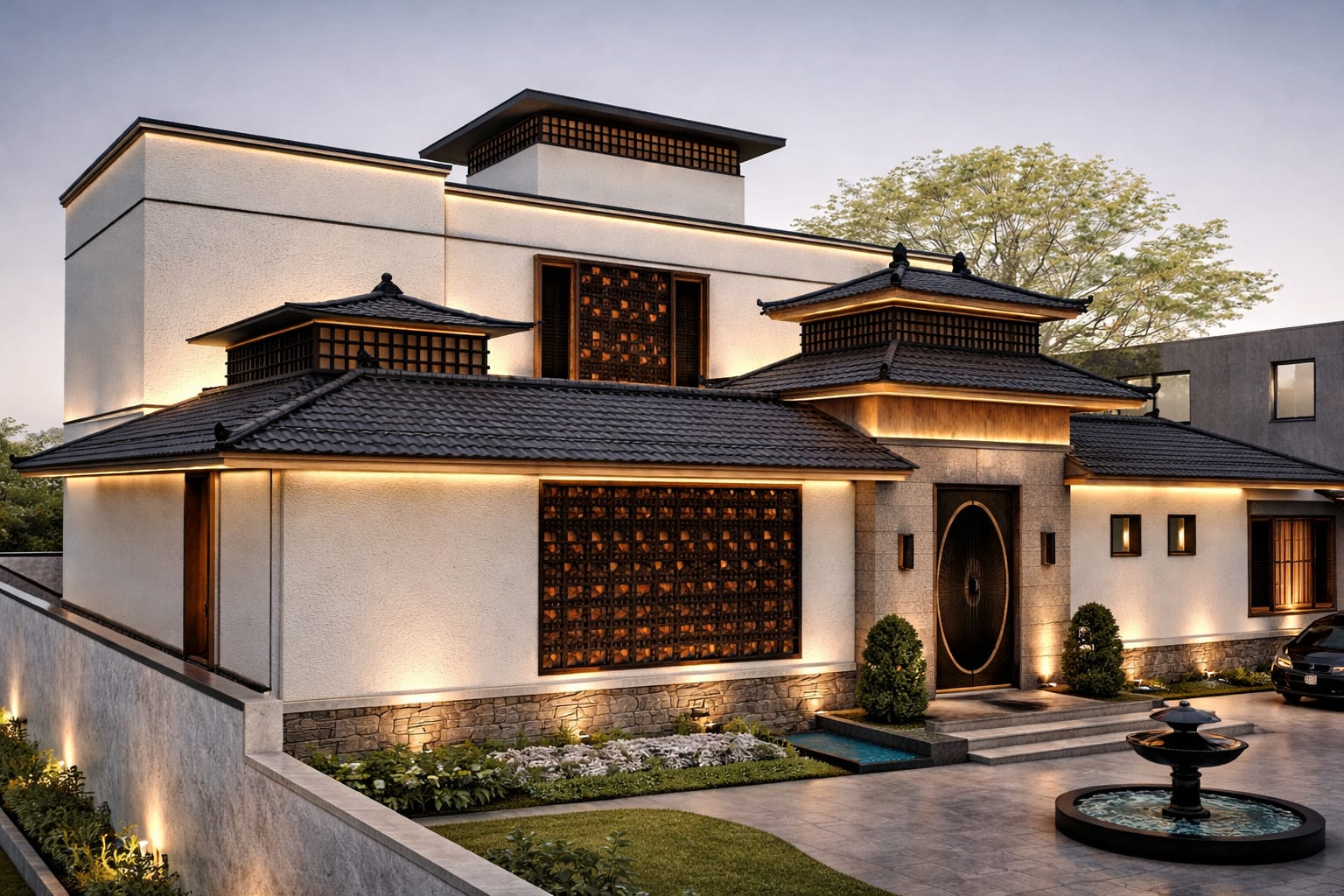 Signature villa close frontage view